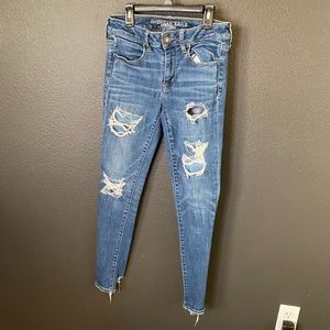 AE distressed skinny jeans